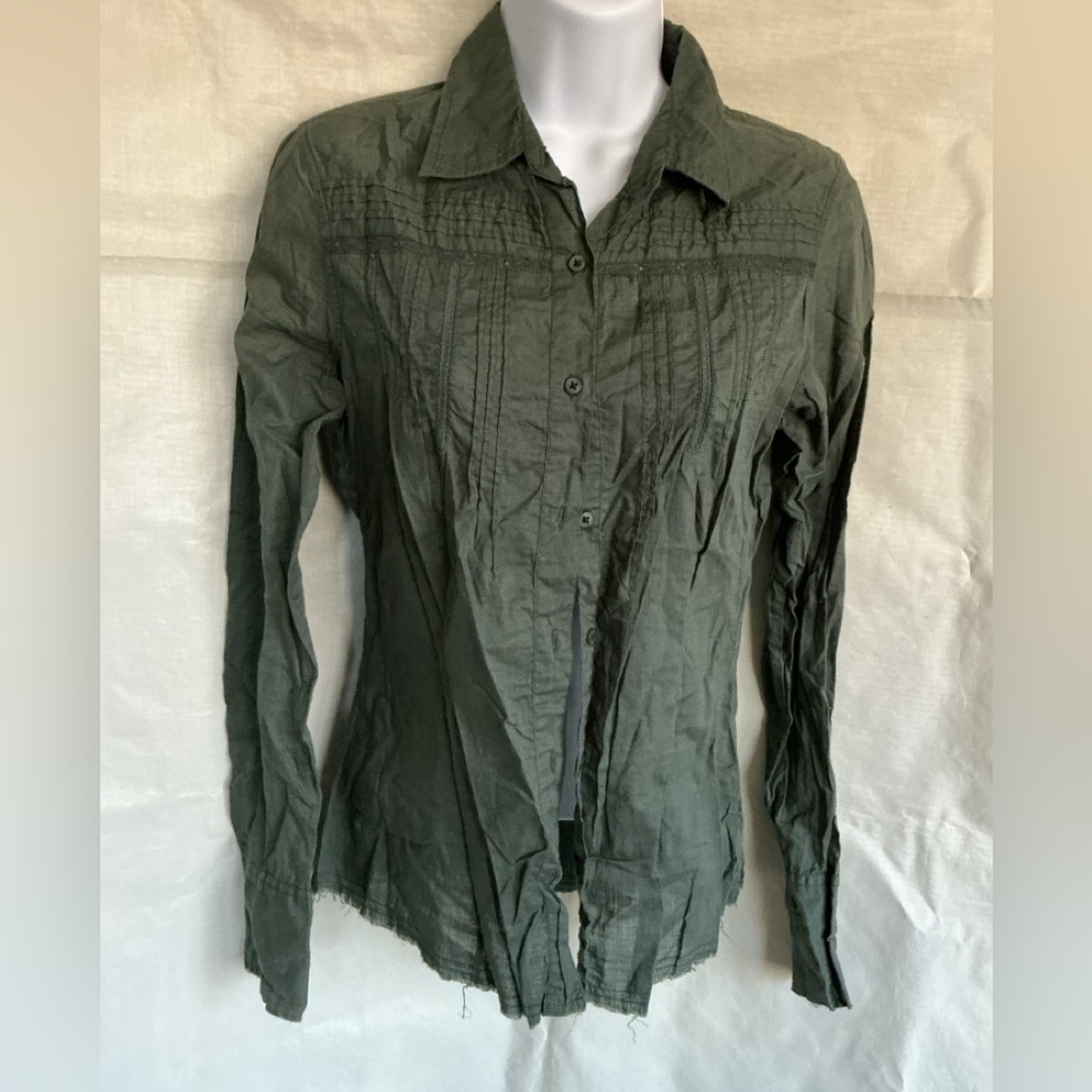 Maurices Olive Green Button-Up Top